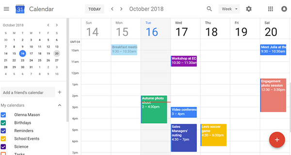 Google Calendar, a free scheduling app for remote workers